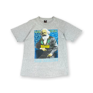 Vintage Stussy Karl Marx T-Shirt in grey