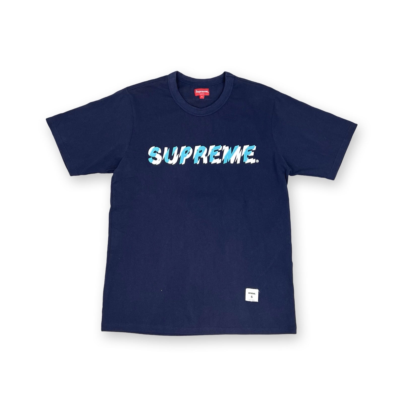 Supreme Shatter T-Shirt in navy blue