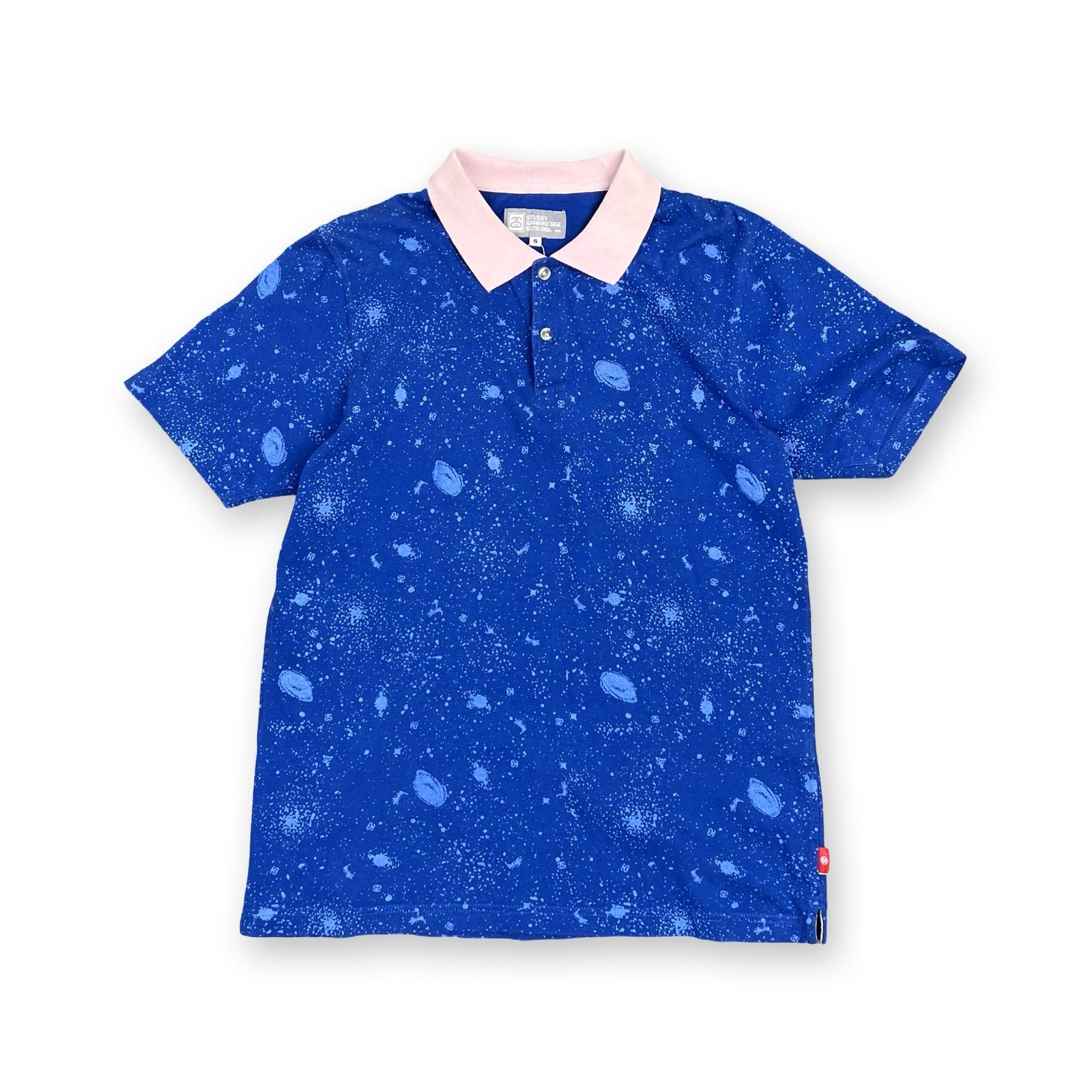 Vintage Stussy Polo T-Shirt in blue