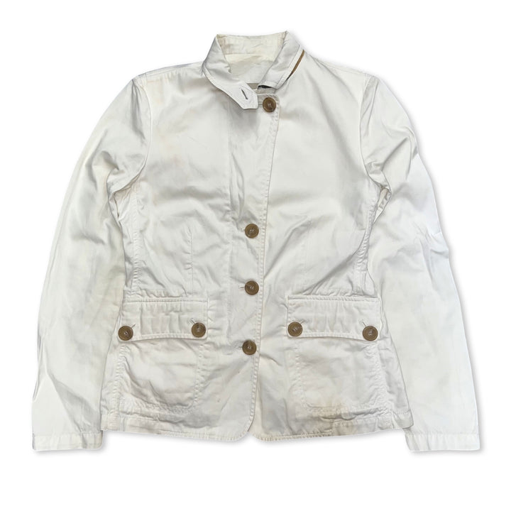 Womens Vintage Burberry Jacket in white