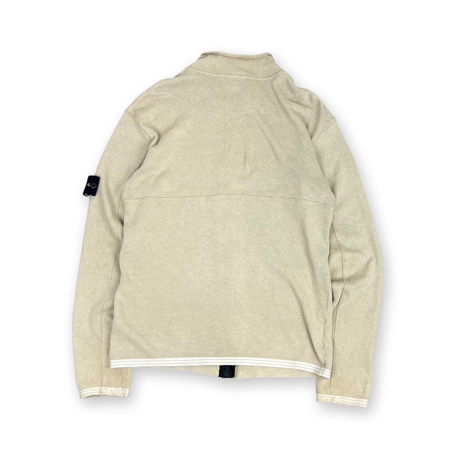 Vintage Stone Island Full Zip Jumper in cream