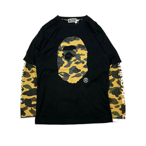 BAPE LS T-Shirt Yellow Camo