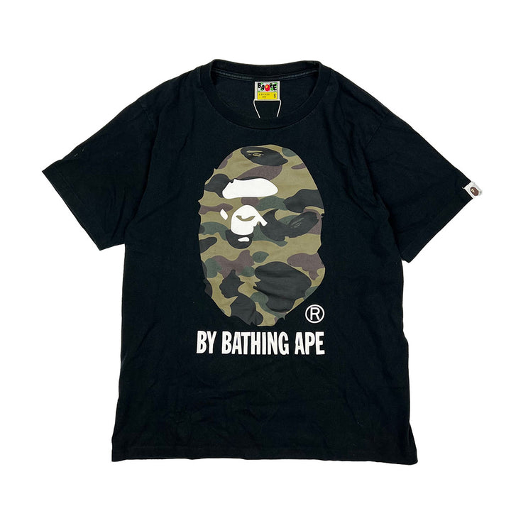 BAPE camo ape t-shirt in black