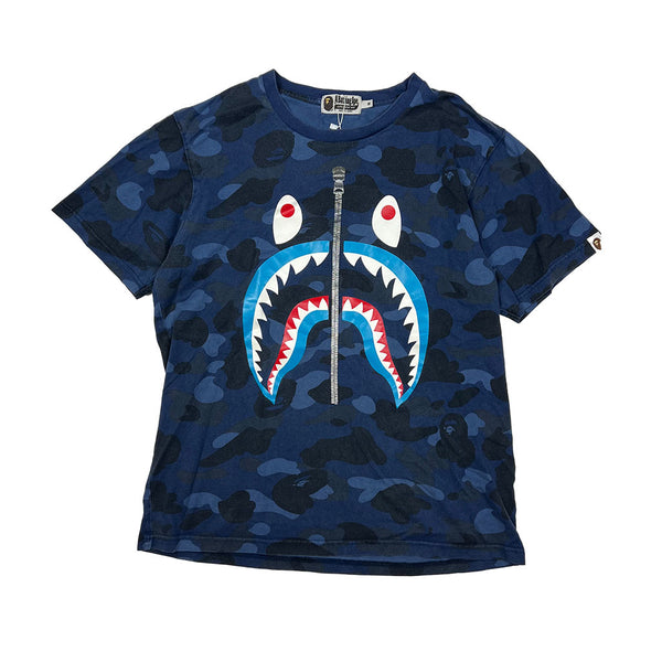 BAPE Blue Camo Shark T-shirt
