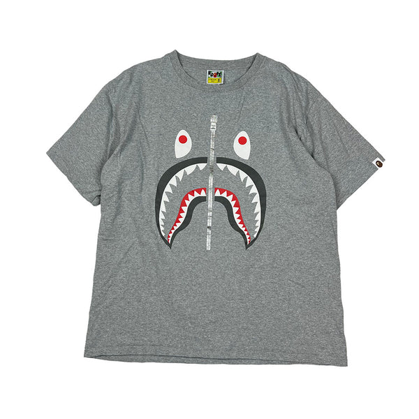 Bape Shark T-Shirt Grey Mens