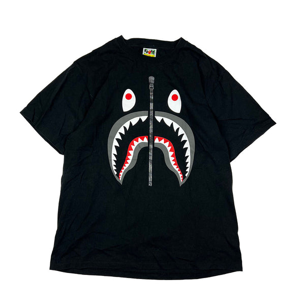 bape shark tshirt black mens