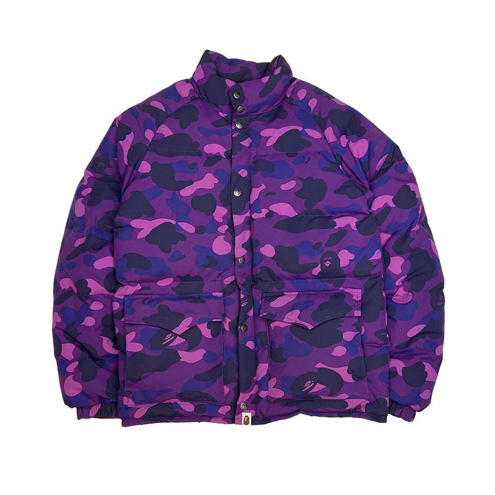BAPE purple camo down puffer jacket