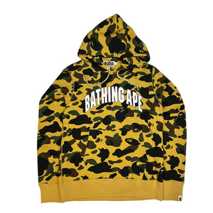 Bape yellow camo hoodie mens