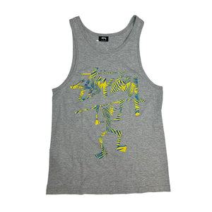 vintage stussy tank top mens grey