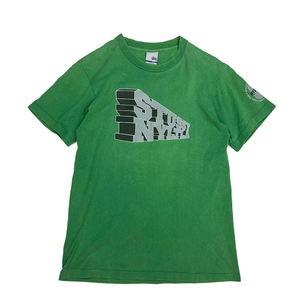 vintage stussy t-shirt green mens