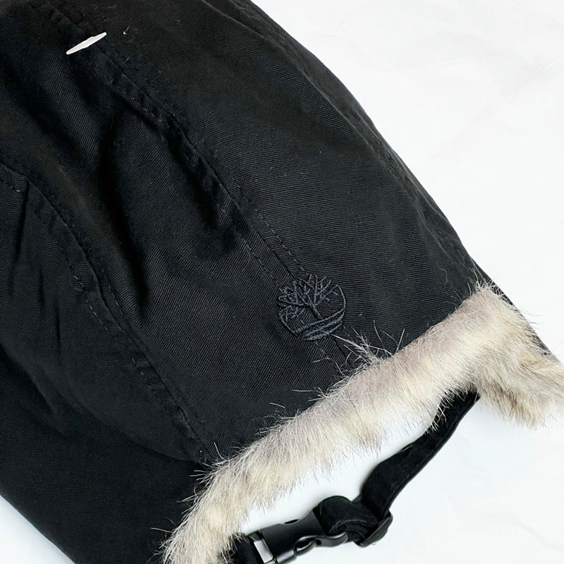 Timberland Faux Fur Trapper Hat in Black