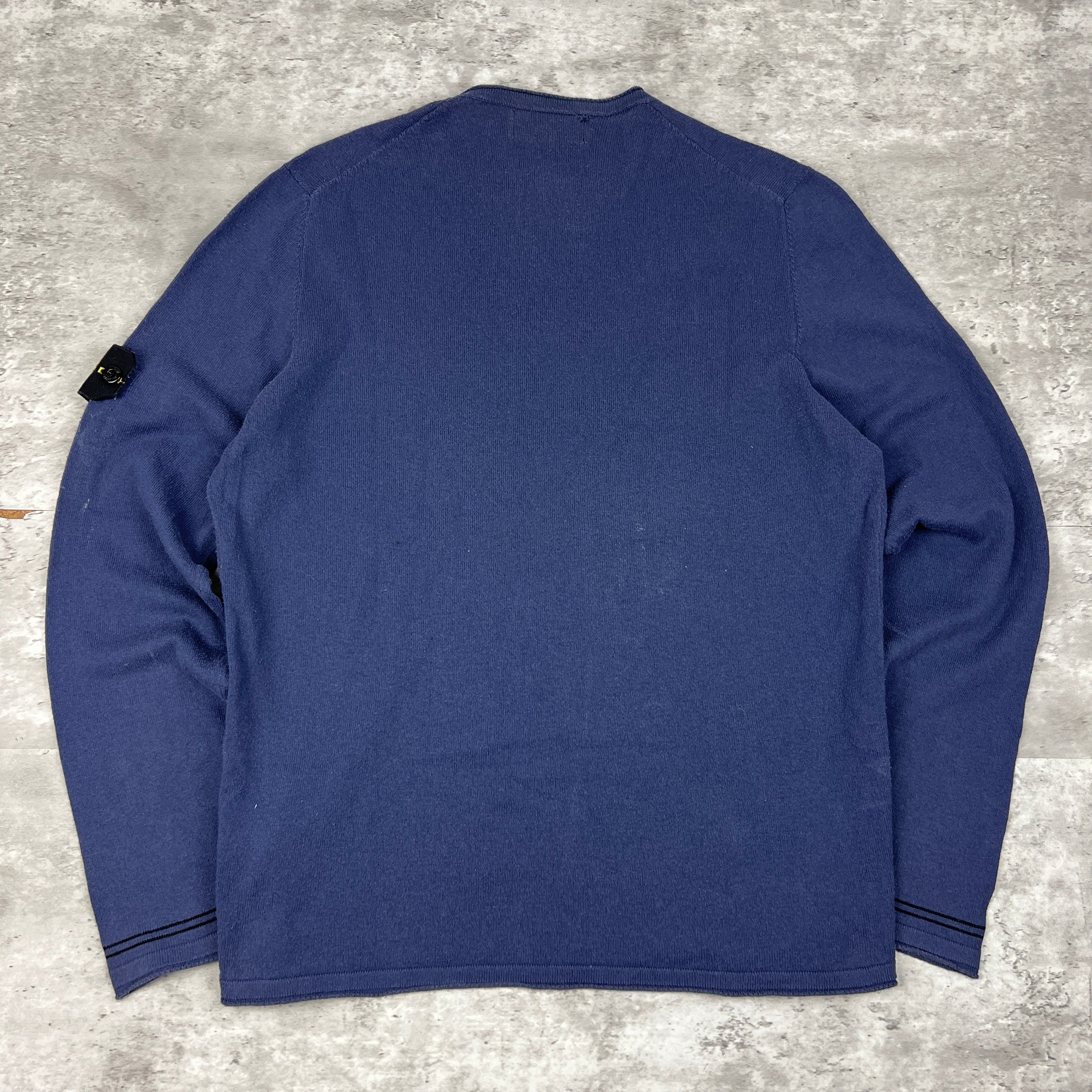 Stone Island SS15 Crew Neck Knit Jumper - Navy Blue