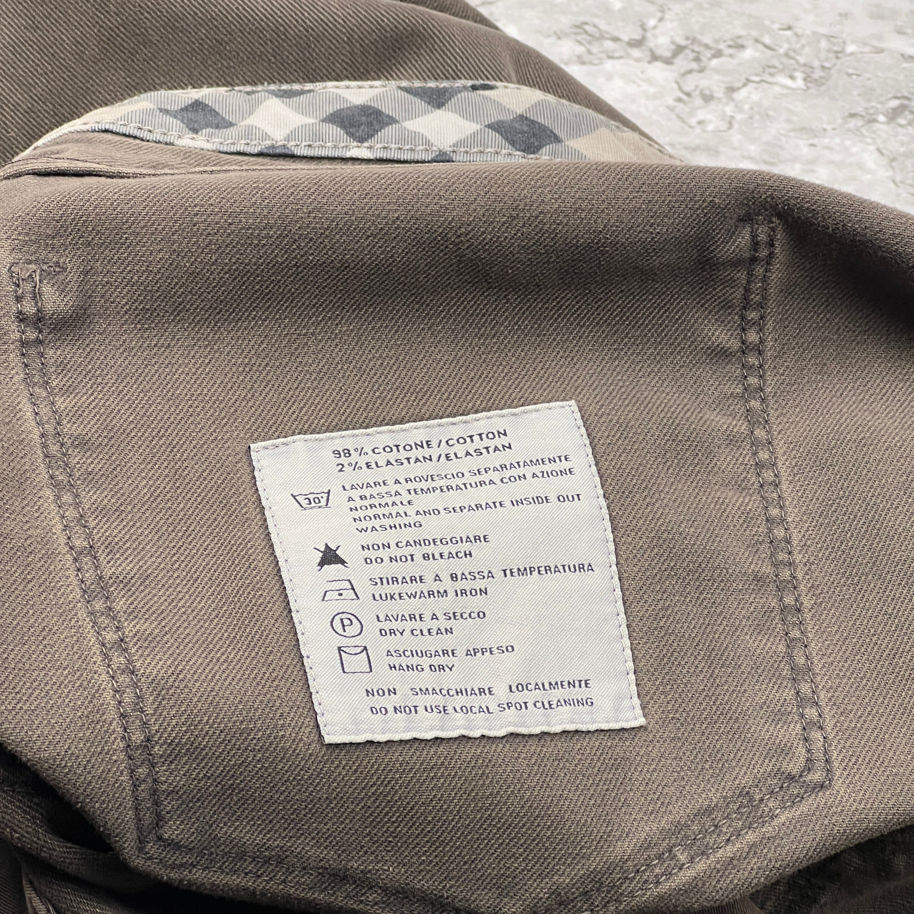 Vintage Burberry London Brown Cotton Stretch Trousers - IT 56 (W39)