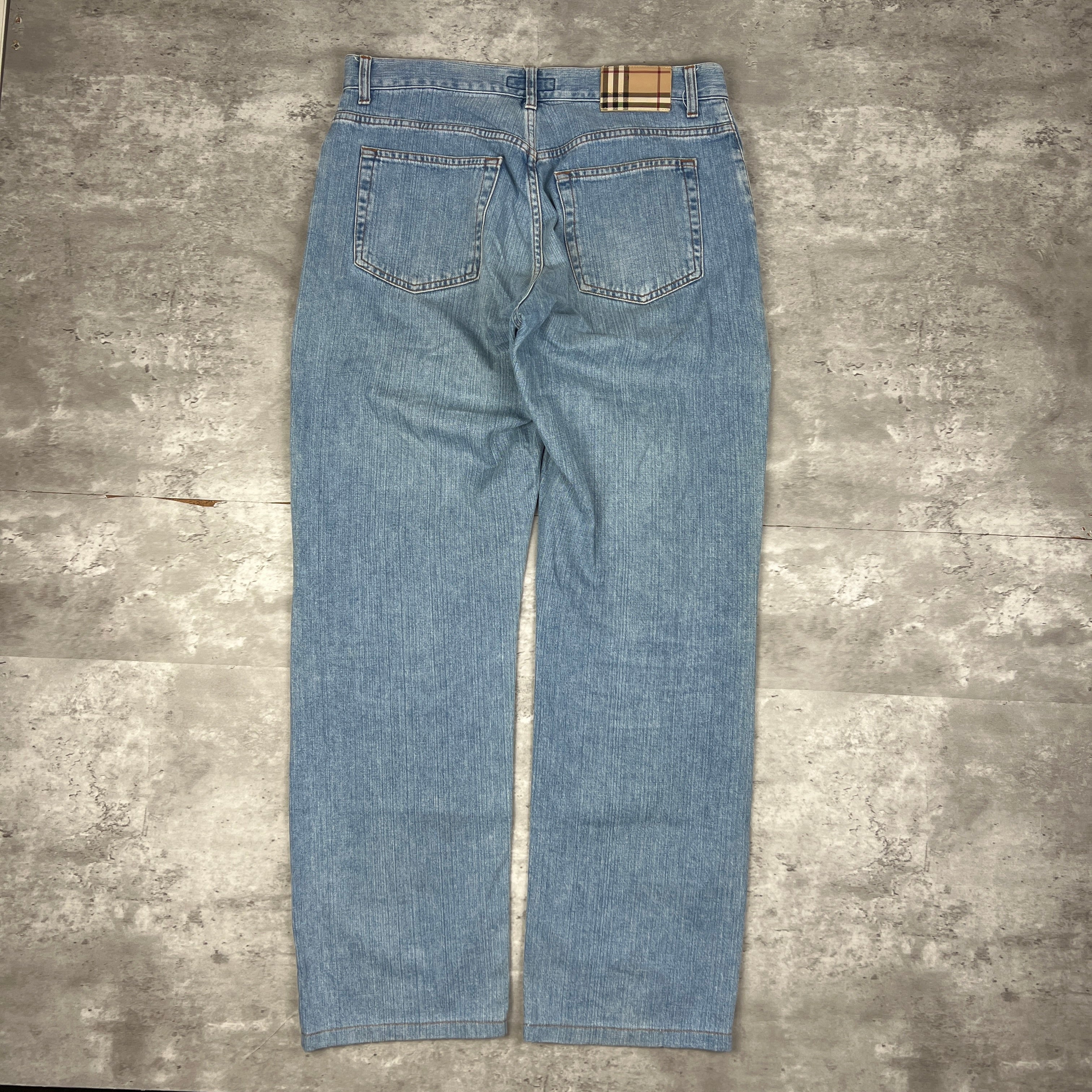 Vintage Burberry London Light Wash Straight-Leg Jeans