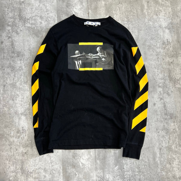 Off-White Caravaggio Painting Long Sleeve T-Shirt in black