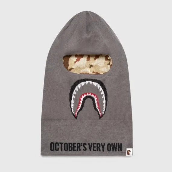 BAPE x OVO Woodland Camo Shark Reversible Balaclava