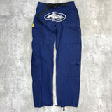 Corteiz Alcatraz Guerillaz Cargo Trousers in navy blue