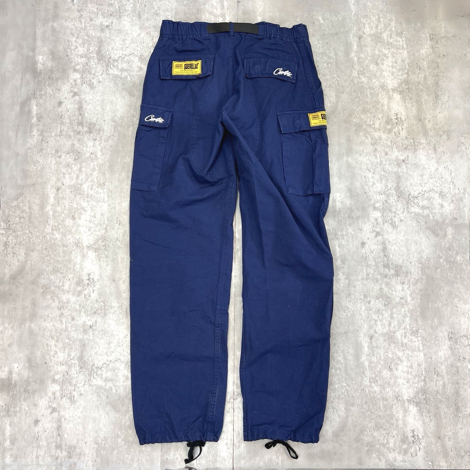 Corteiz Alcatraz Guerillaz Cargo Trousers in navy blue