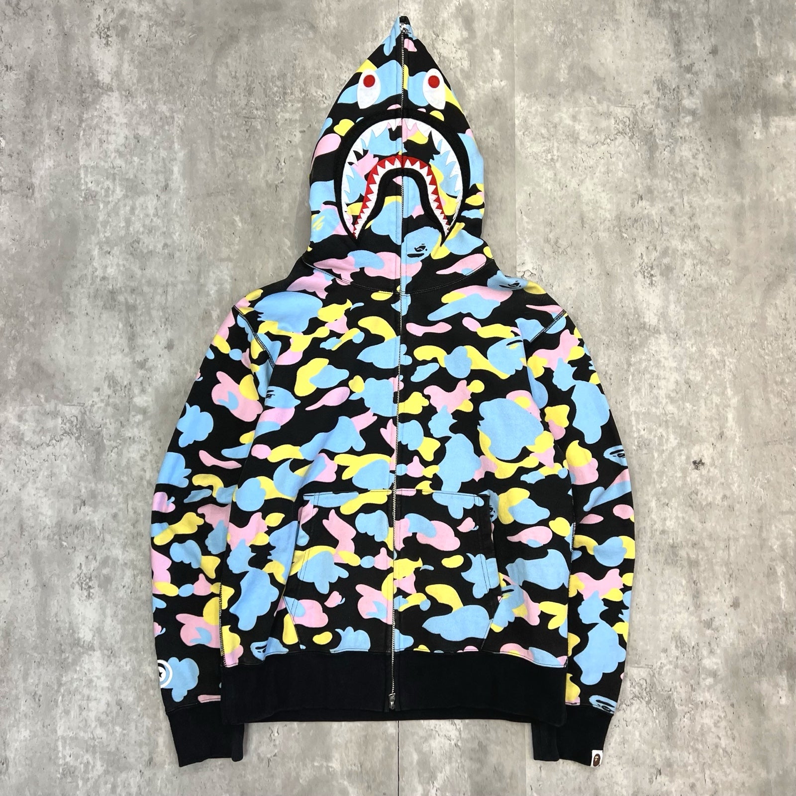 BAPE Shark Hoodie in candy camo