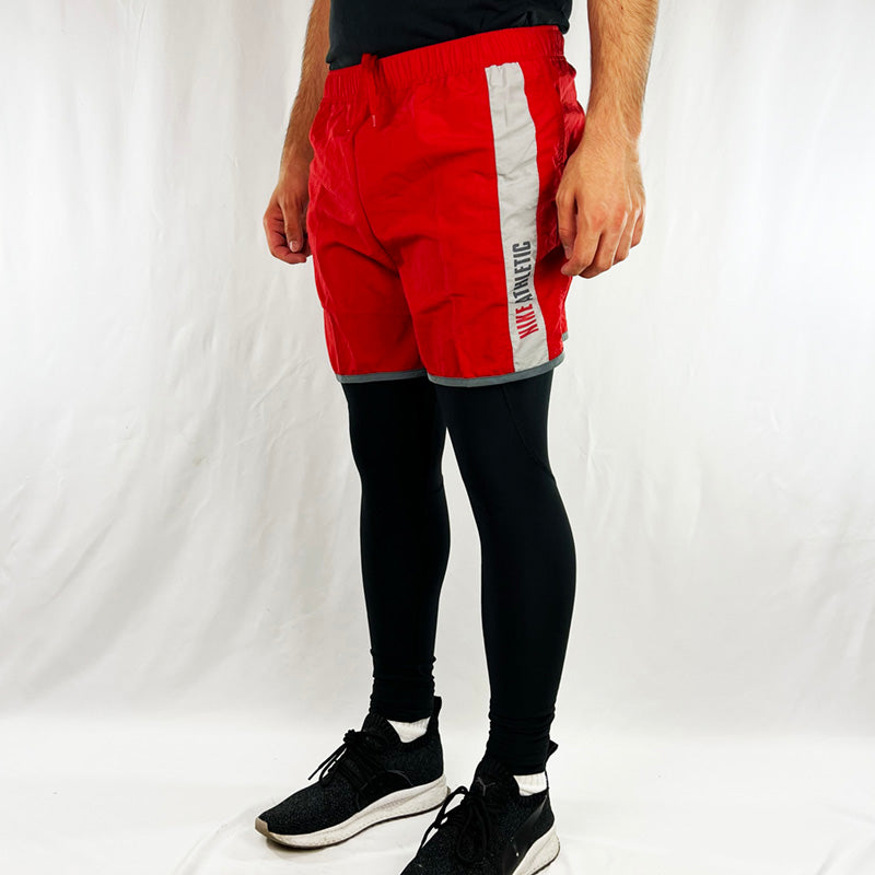 Vintage Nike Athletic Spellout Shorts in Red