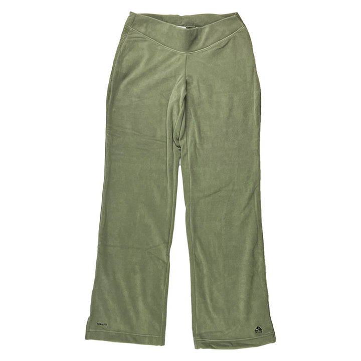 2008 Women's Deadstock Vintage Nike ACG Joggers in green. Embroidered Nike ACG to hem and NikeFIT spellout. Zip pocket to back. Low rise fit. Condition: Brand new with tags Colour: Green Materials: 93% Polyester 7% Elastane Measurements: - Size on Tag: Medium Length: 40 Inches Inseam: 31 Inches Waist: GB 10/12