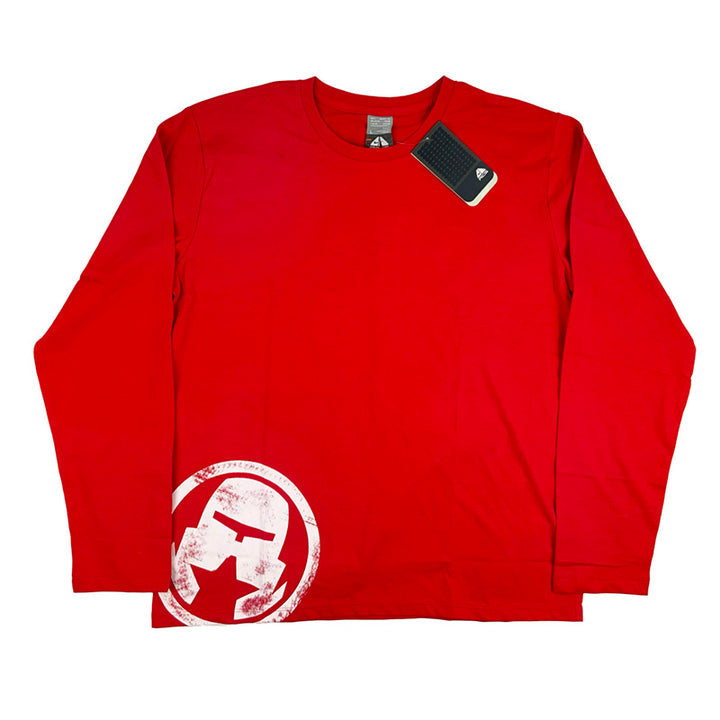 VINTAGE NIKE ACG DRI FIT SPELLOUT LONG SLEEVE TOP - RED