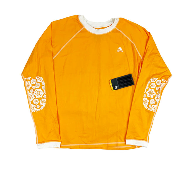 Vintage Nike ACG Floral Top | Women's Yellow Top | Deadsea
