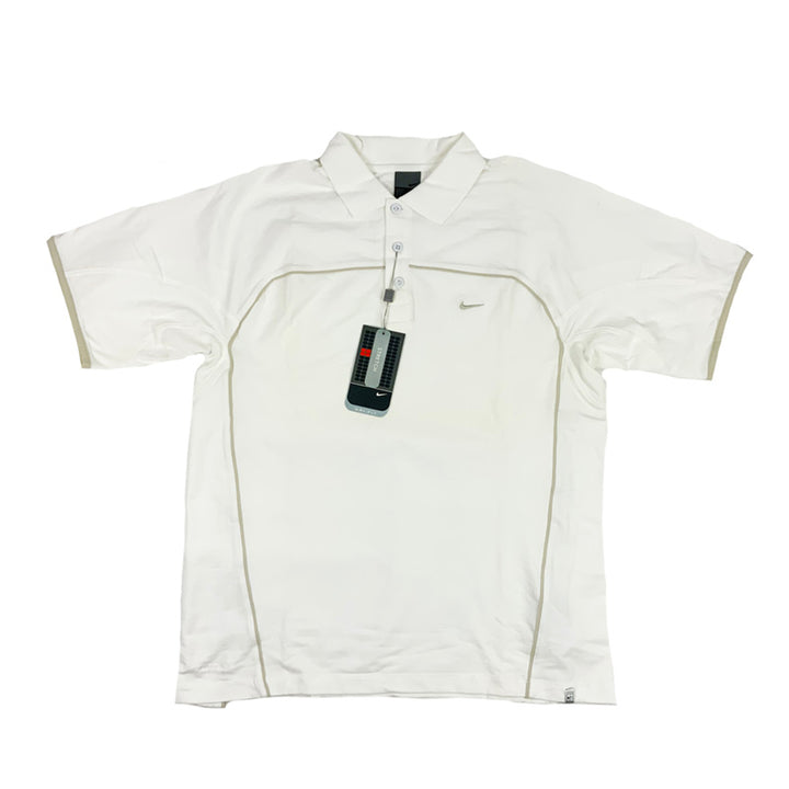 VINTAGE NIKE COURT DRI FIT POLO T-SHIRT - WHITE