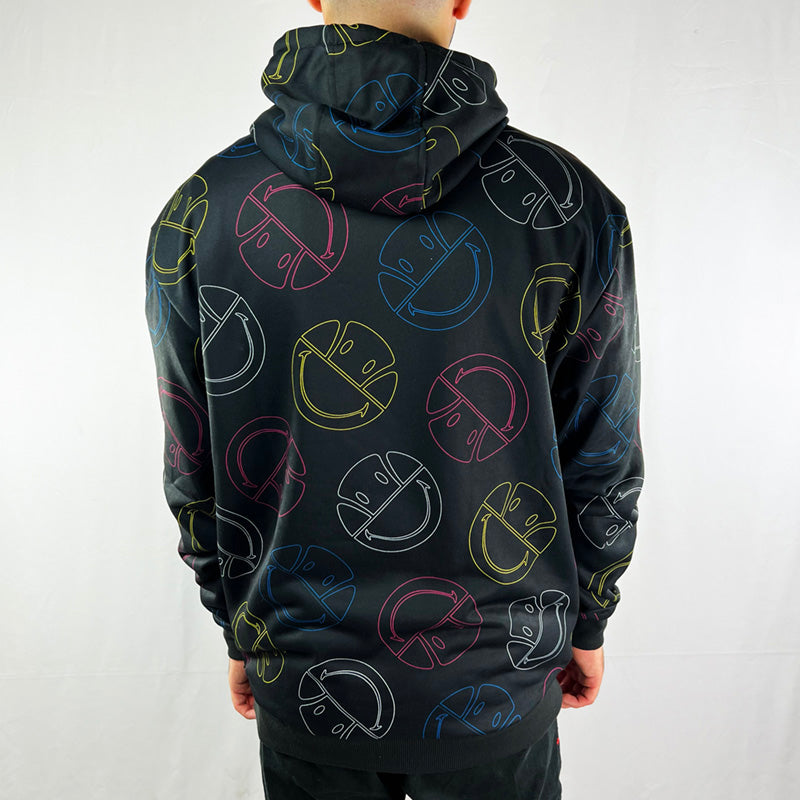 Ellesse x Smiley Ecstatio Oh Hoodie in Dark Grey