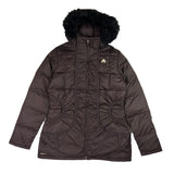 2007 Women's Deadstock Vintage Nike ACG Puffer Jacket in Brown. Nike ACG logo to chest. Zip closure to jacket. Zip pocket to chest. Pockets to front. Removeable fur to hood. Inner media compartment. Storm Fit technology.