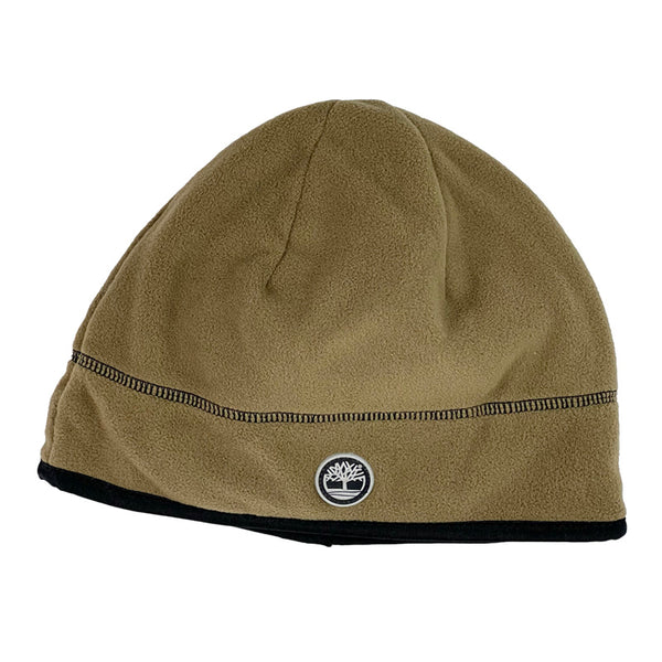 Deadstock Timberland reflective beanie hat in khaki with reflective Timberland logo. Colour: Khaki Brand New with Tags  -  Size on Tag: One Size