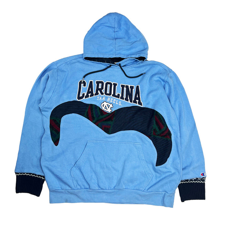 Vintage reworked North Carolina Tar Heels x COOGI Hoodie with spellout logo across chest. - Colour: Blue Condition: Good  minor marks as shown in images - Size on Tag: XL Measurements: Pit to Pit: 26 Inches Length: 26.5 Inches
