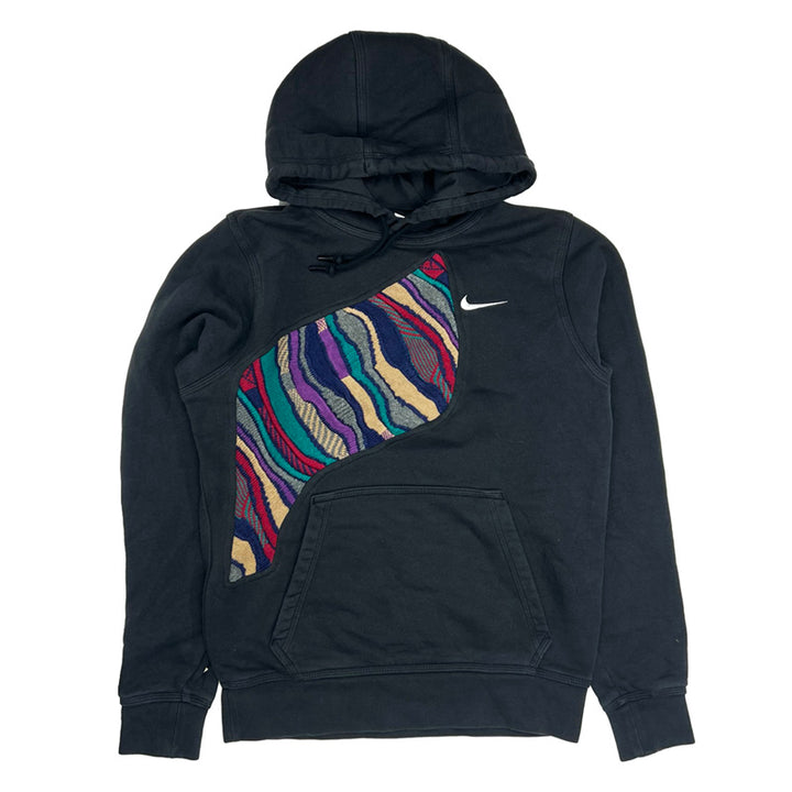Vintage reworked Nike x COOGI Hoodie in black with Swoosh logo to chest. Drawstrings to hood. Kangaroo pocket to front. - Colour: Black Condition: Great  - Size on Tag: Small Measurements: Pit to Pit: 19.5 Inches Length: 24.5 Inches  All our items are of vintage conditions. This means some items may show signs of minor wear. Any major defects will be pictured and/or stated in the description. We recommend to wash all vintage items before use.