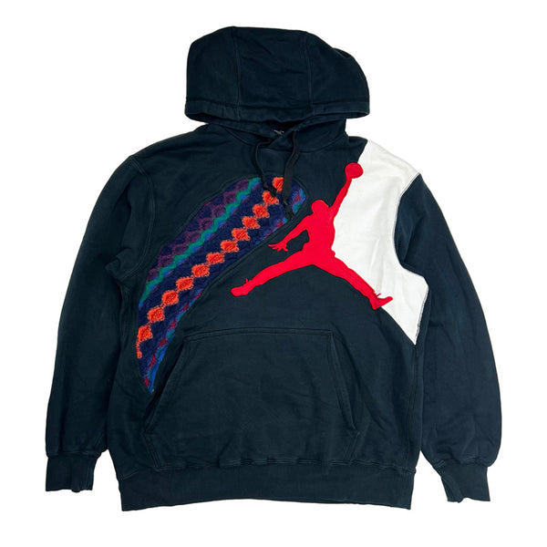 Vintage reworked Jordan x COOGI Hoodie in black with logo to chest. Drawstrings to hood. Kangaroo pocket to front. - Colour: Black Condition: Good  - Size on Tag: Large Measurements: Pit to Pit: 24 Inches Length: 29 Inches
