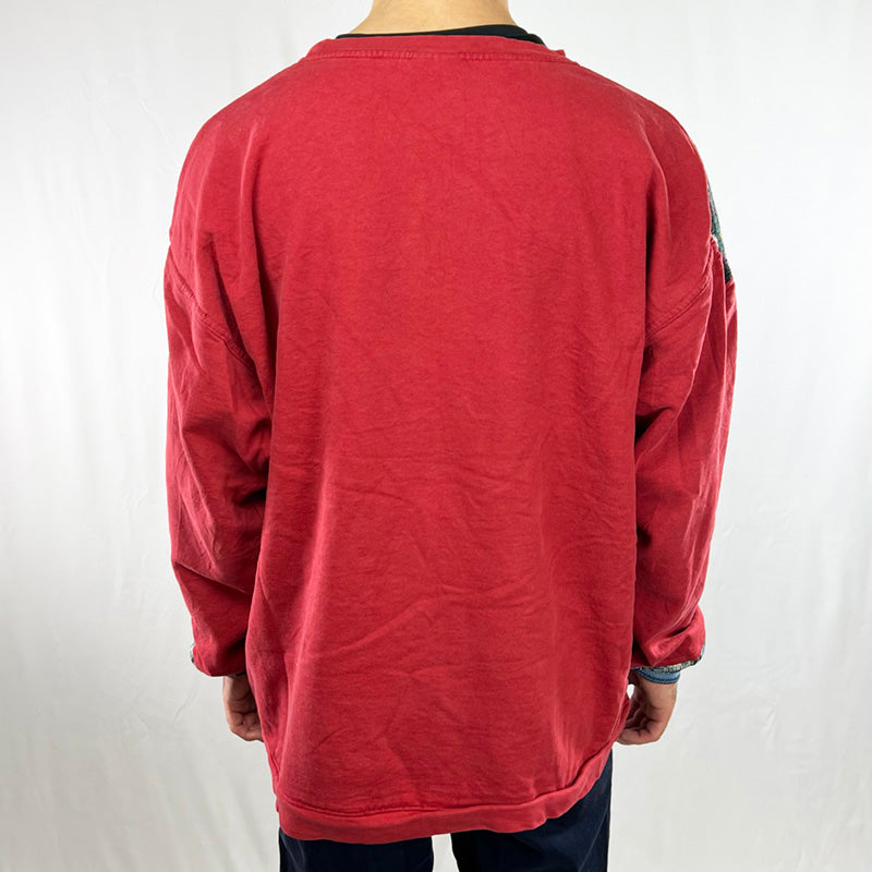 REWORK Reebok x COOGI 90's Crewneck Sweatshirt 2XL Red