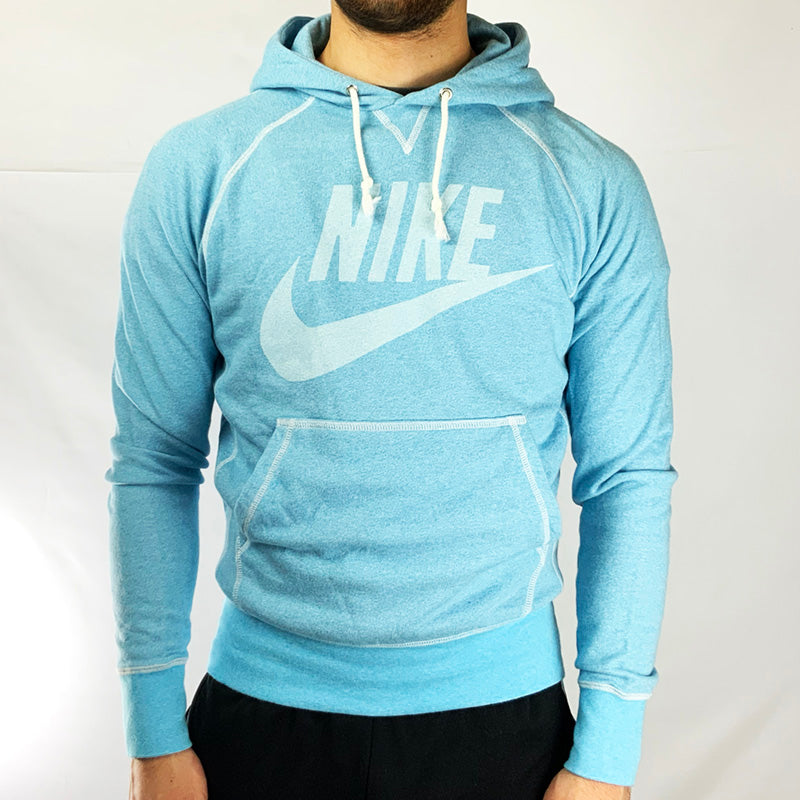 Vintage Nike Spellout Hoodie in Blue