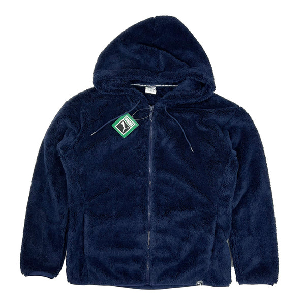 Women's Deadstock PUMA Teddy HD jacket in navy blue. PUMA logo to waist. Zip closure to jacket. Zip pocket to front. - Material: 100% Polyester - Colour: Navy Blue Brand New with Tags - Size on Tag: Large Measurements: Pit to Pit: 22 Inches Length: 26 Inches - Size on Tag: XL Measurements: Pit to Pit: 23.5 Inches Length: 26 Inches