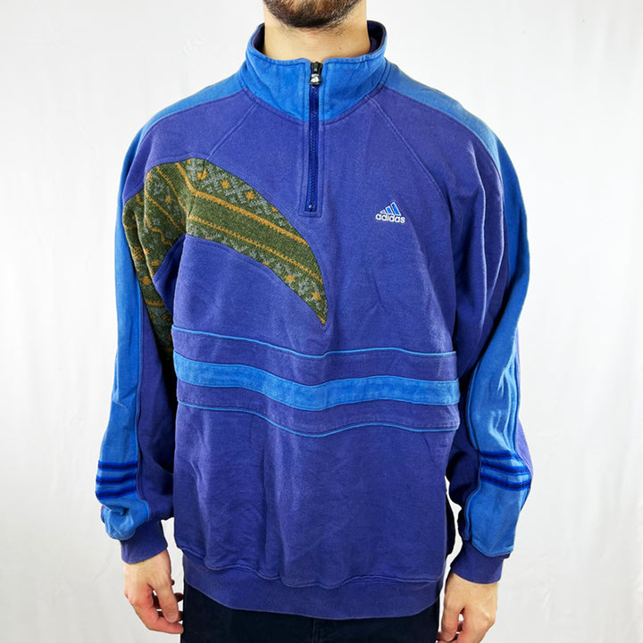 Vintage reworked Adidas x COOGI Sweatshirt in navy blue with full zip closure. Logo to chest. - Colour: Navy Blue Condition: Good  - Size on Tag: Medium Measurements: Pit to Pit: 23.5 Inches Length: 25.5 Inches