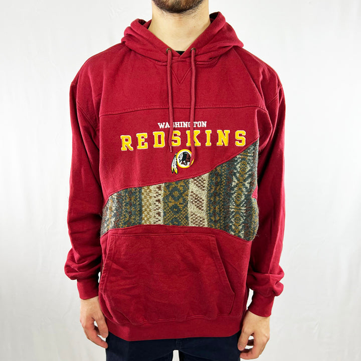 Vintage reworked Washington Redskins x COOGI Hoodie in red with large spellout to chest. Drawstrings to hood. - Colour: Red Condition: Good  - Size on Tag: Large Measurements: Pit to Pit: 24 Inches Length: 28.5 Inches