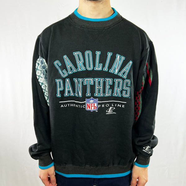 Vintage reworked NFL Carolina Panthers x COOGI Sweatshirt in black with large spellout to chest. Crewneck. - Colour: Black Condition: Good  - Size on Tag: Large Measurements: Pit to Pit: 25 Inches Length: 27 Inches