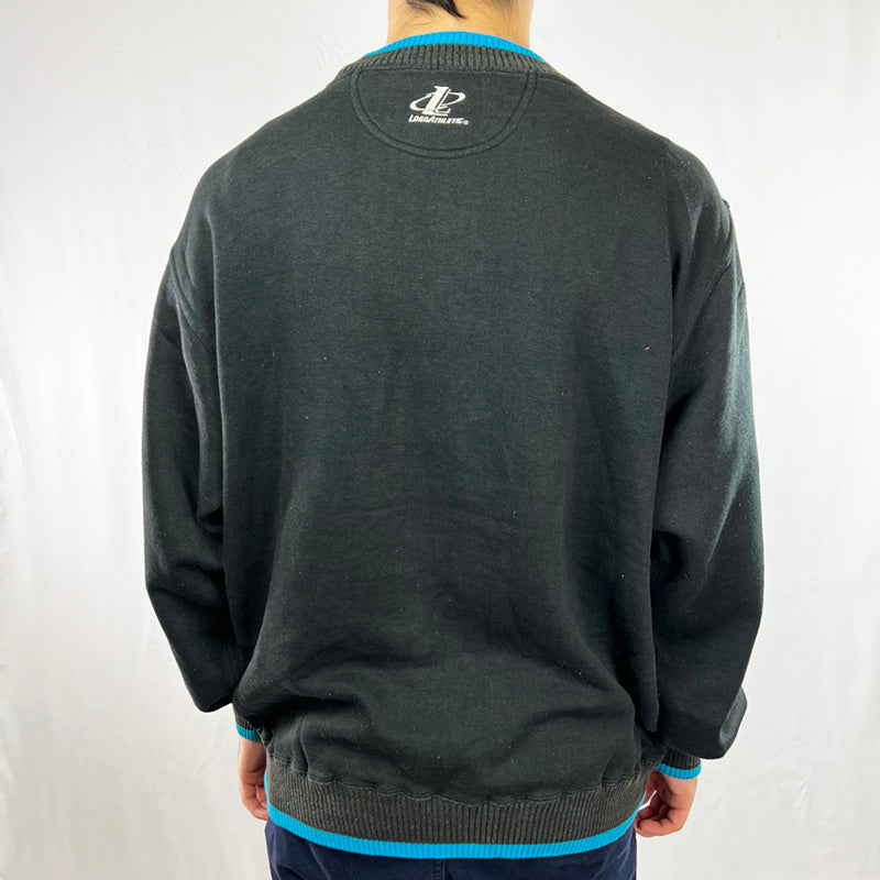 REWORK Carolina Panthers x COOGI Sweatshirt 90's Crewneck Large Black