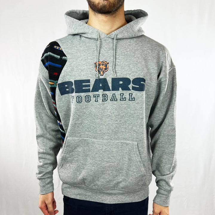 Vintage reworked NFL Chicago Bears x COOGI Hoodie in grey with large spellout to chest. - Colour: Grey Condition: Good  - Size on Tag: Large Measurements: Pit to Pit: 24.5 Inches Length: 26 Inches