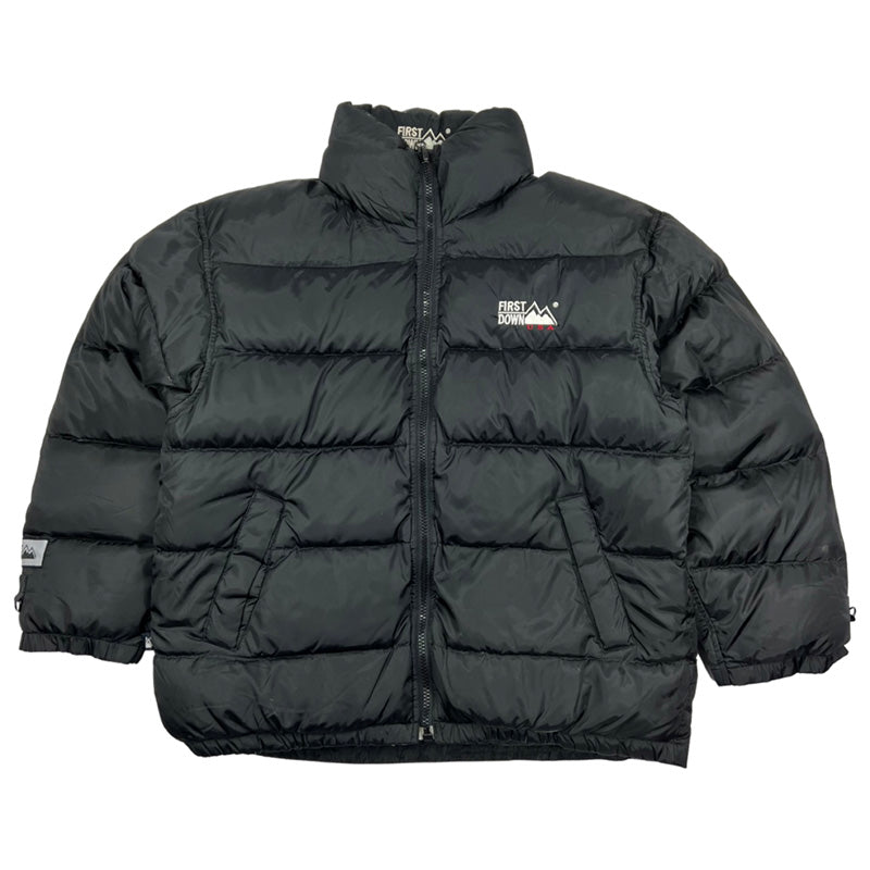 Vintage First Down Reversible Puffer Jacket in Black Padded Jacket Deadsea London